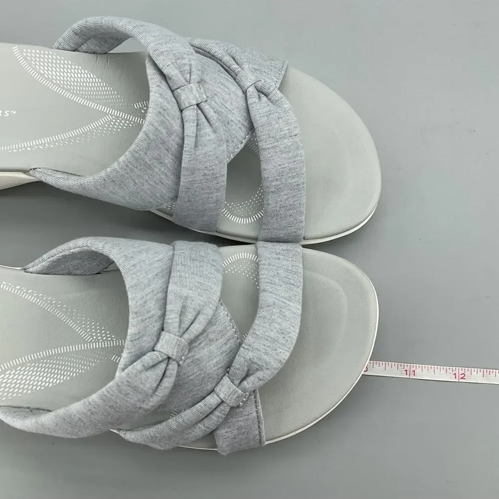 Clark’s Women’s Breeze Rae Cam Thong Slip on Sandals Light Grey Size 9M